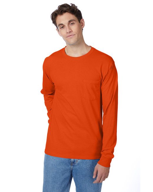 Hanes 5596 Authentic-T Long-Sleeve Pocket T-Shirt für Männer
