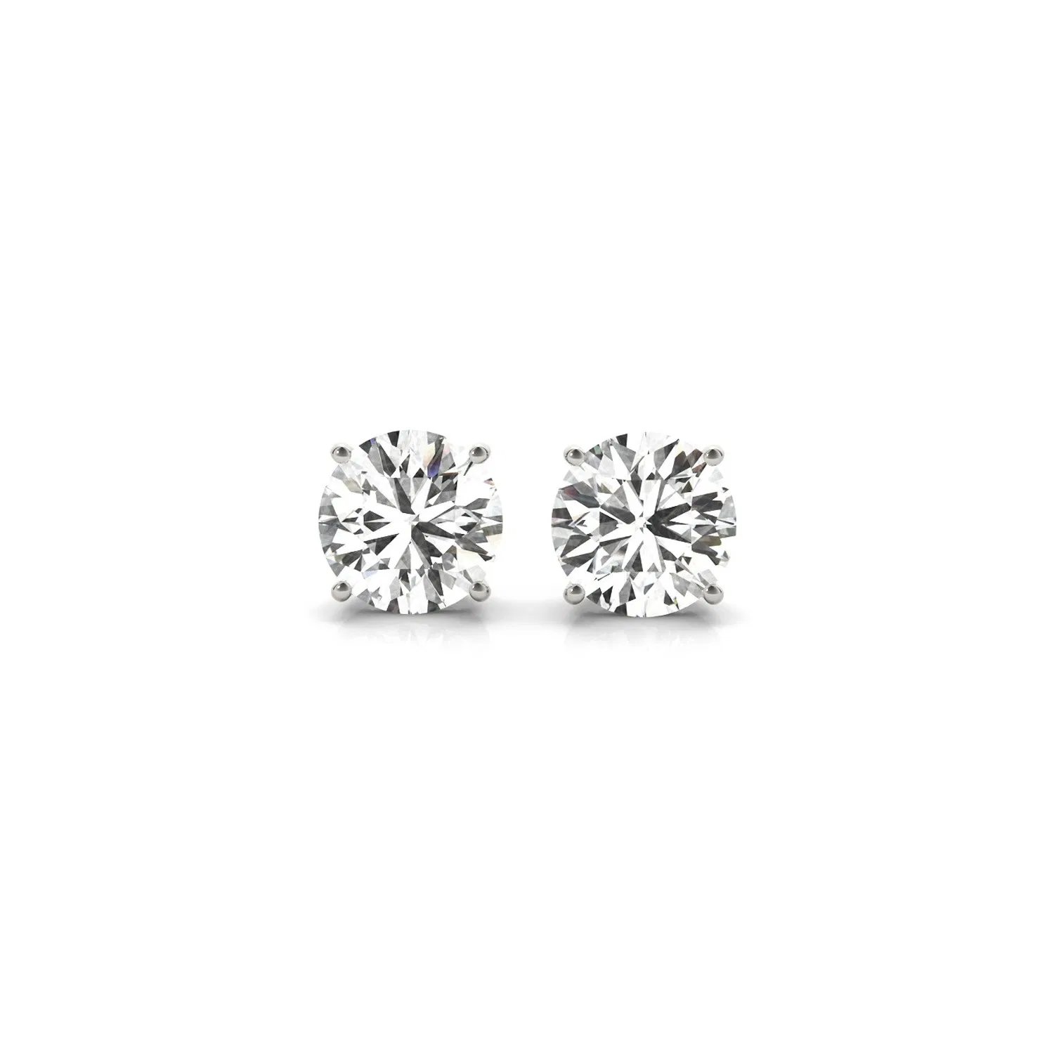 2 cttw zertifiziertes IGI Lab Grown Round Diamant Stud Ohrringe 14k Weißgold (G / VS2)