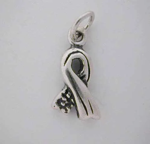 Krebsbewusstsein 925 Silber * FLEBEN CHARM * zeigen Unterstützung