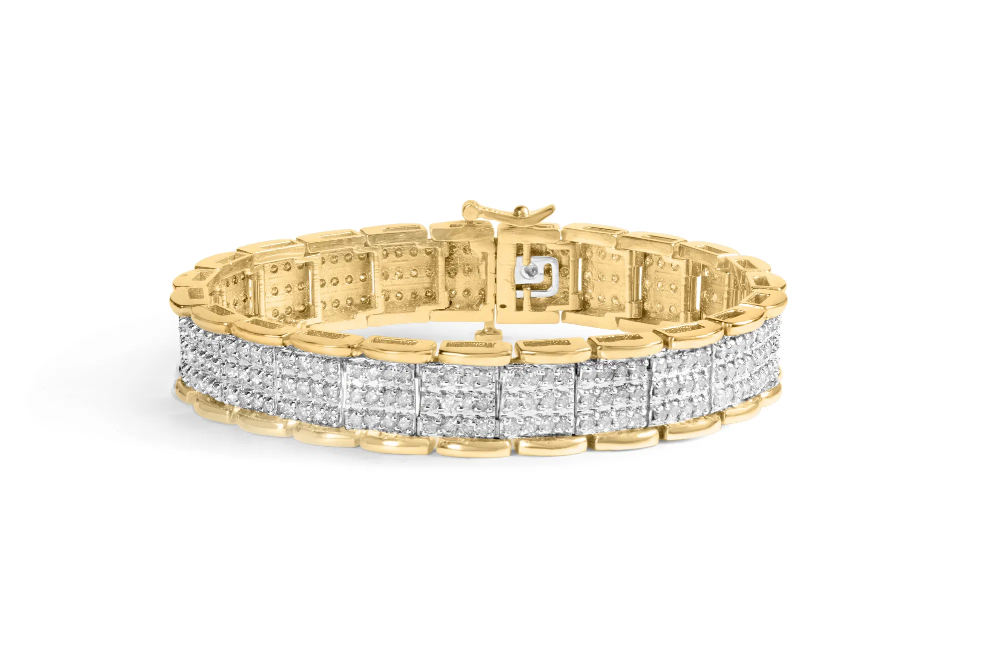 10 Karat Gelbgold 5,00 Cttw Round-Cut Diamond Link 7