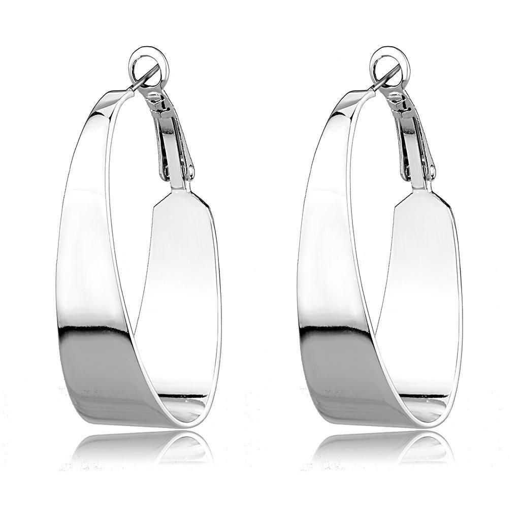 3W1403 - Rhodium-Messing - Ohrringe ohne Stein