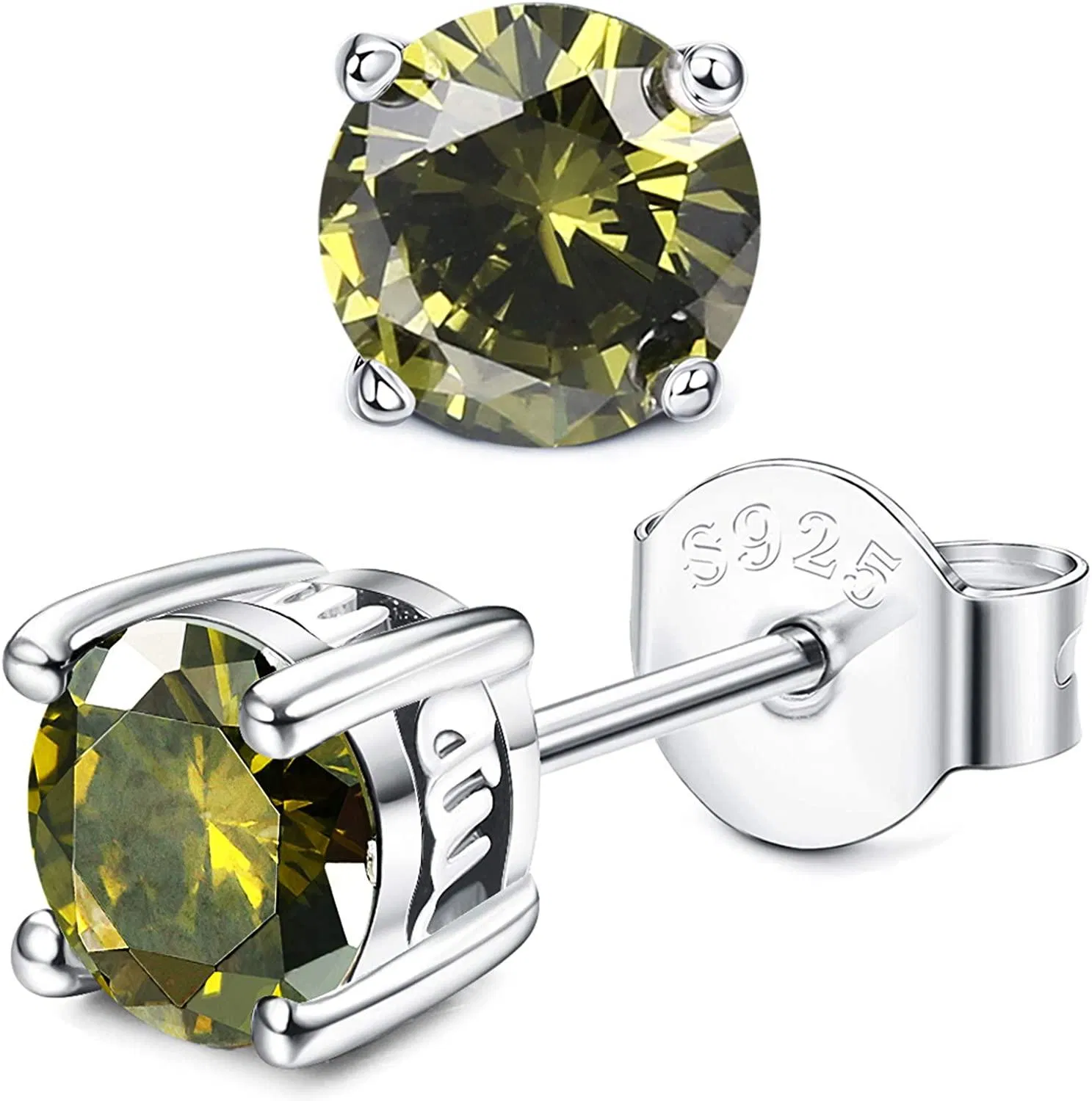 925 Sterling Silber Geburtsstein Ohrringe für Frauen Männer Horoskop Hypoallergenen Stud Ohrringe