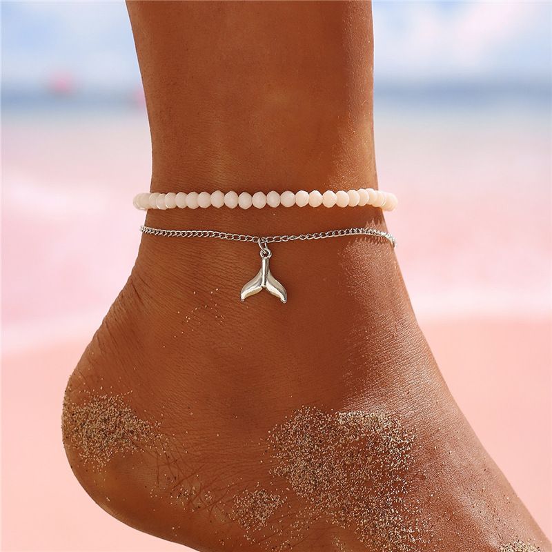 Damen Multi-Schicht Metallkette Fishtail Anhänger