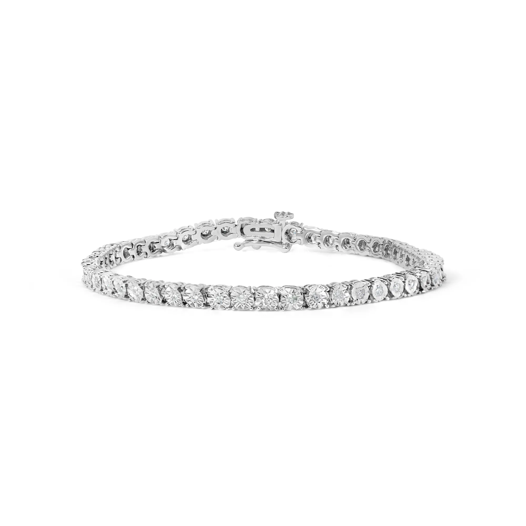 .925 Sterling Silber 1,0 Cttw Diamant Miracle Tennis Armband (I-J Farbe, I3 Klarheit)