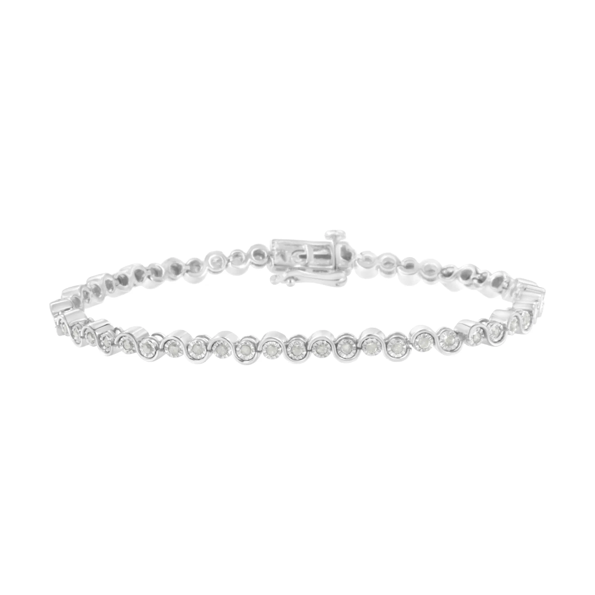 .925 Sterling Silber 1,0 cttw Wunder-Set Diamant