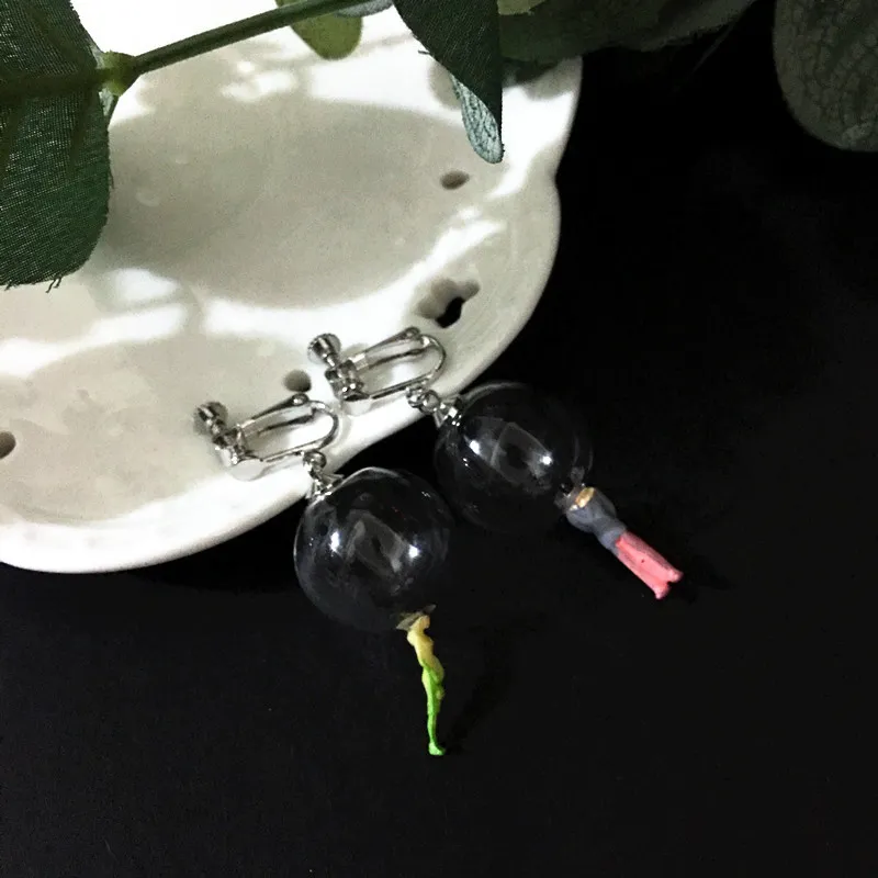 Persönliche Transparenz Glas Ball Bubble Puppe Ohrringe