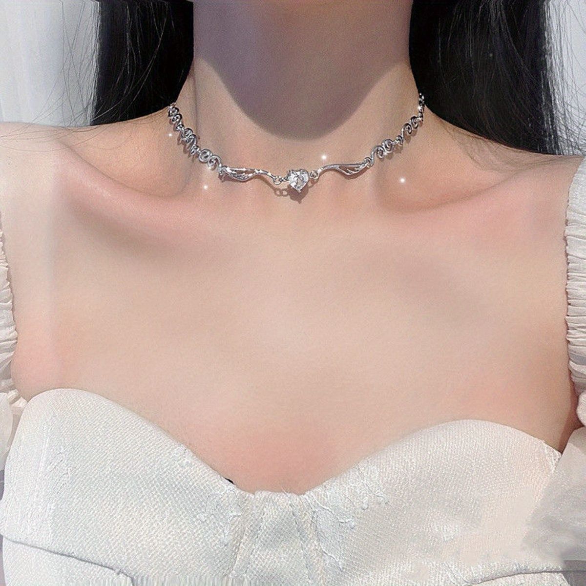 1pc Y2K Liebe Engel Flügel Halskette für Frauen Party Schmuck