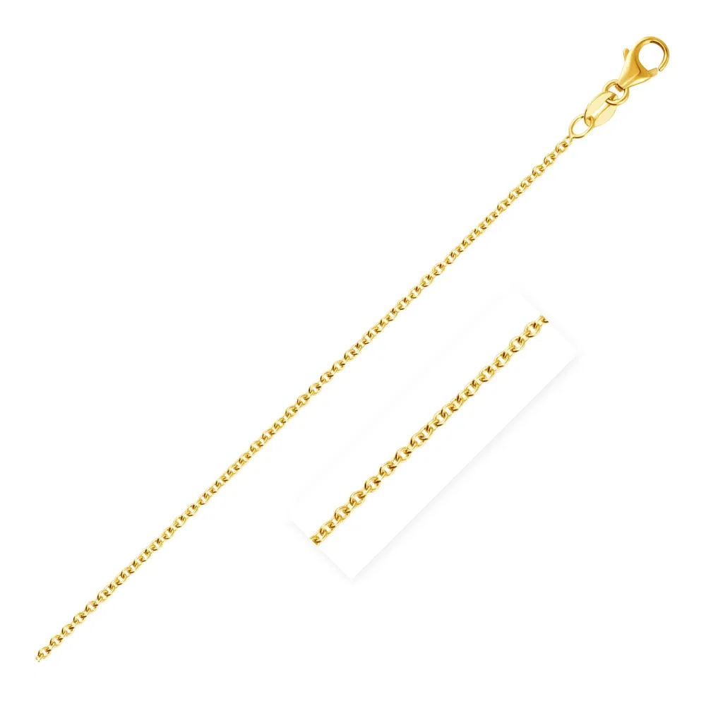 14 Karat Gelb-Gold rundes Kabel Link Kette 1,9 mm