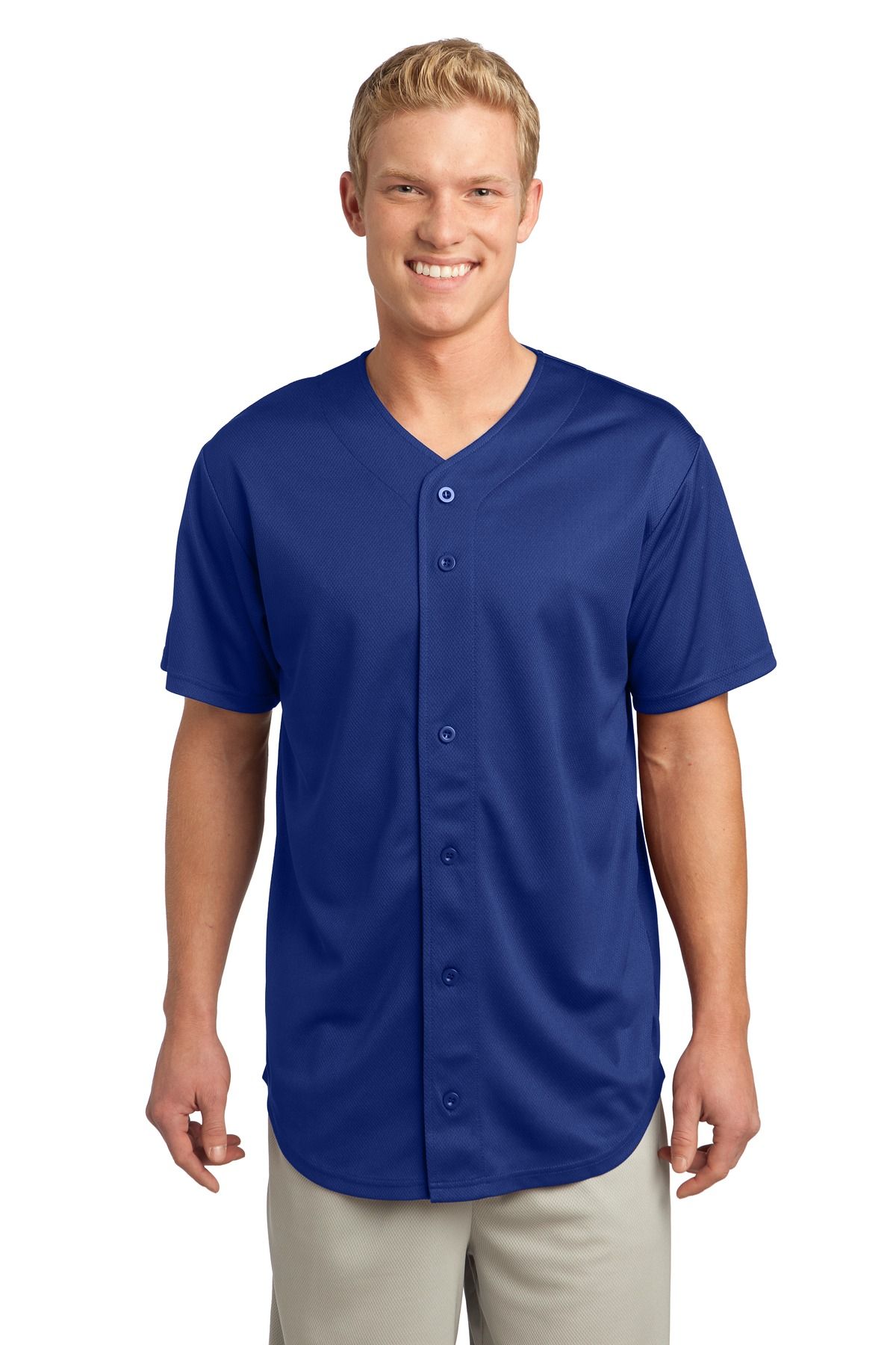 Sport-Tek PosiCharge Tough Mesh Full-Button Jersey ST220