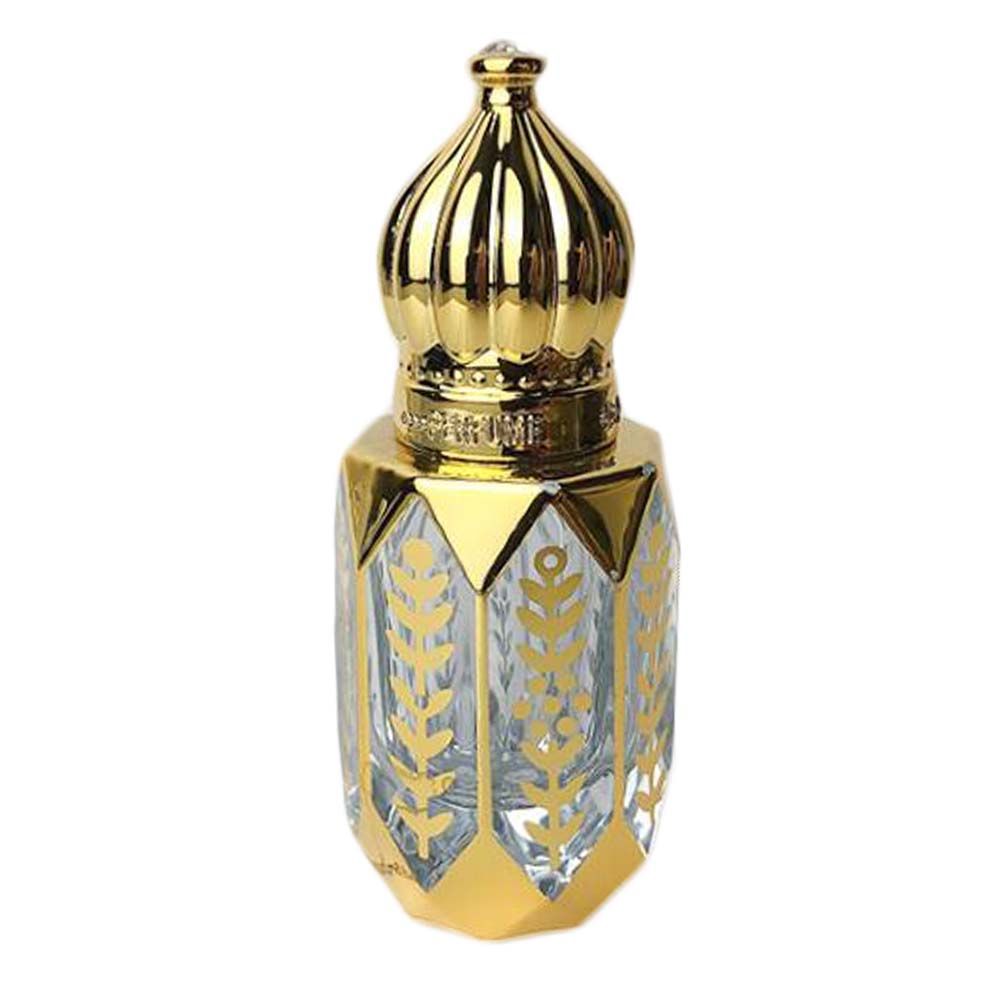 6ML Golden Vintage ätherisches Öl Glas Roller Flasche kleine Probe Dispenser Flasche tragbare Reise Parfüm Flasche Leere Flasche, Blätter