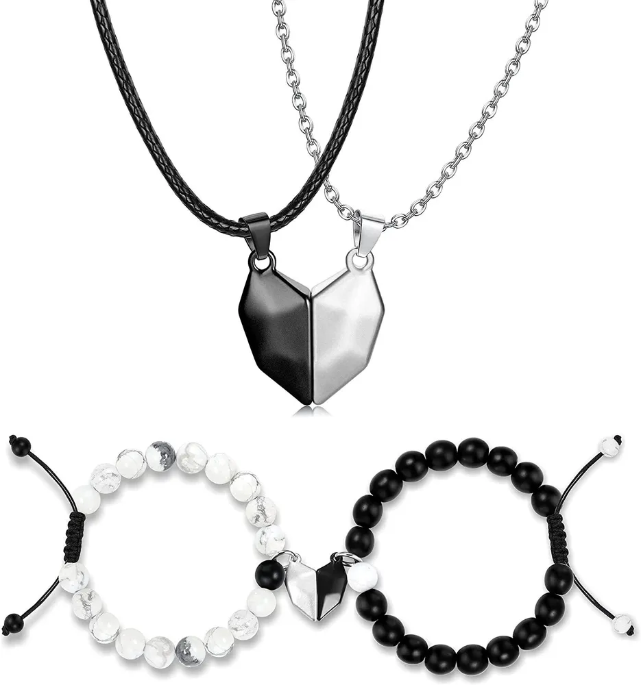 100 Sprachen Übereinstimmung Halskette Armbänder für Paare Sonne und Mond Magnetische Projektion Halskette Paare Armbänder Beziehung bester Freund Armbänder Paare Schmuck