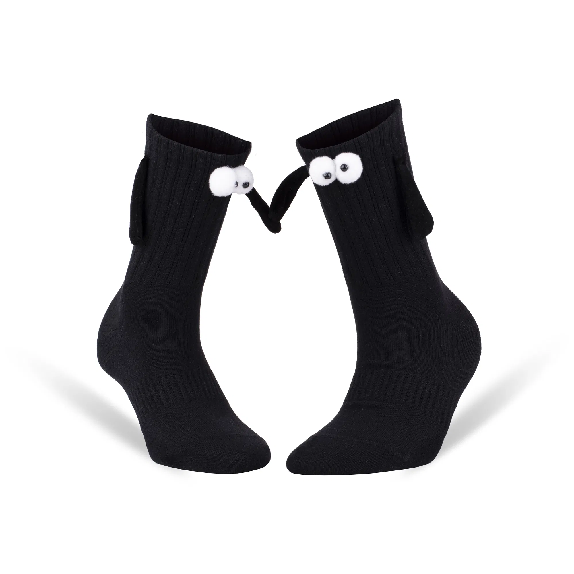 Lustiges Paar Magnetische Händen Halten Socken mit Cartoon Augen Paare Socken 1 Paar