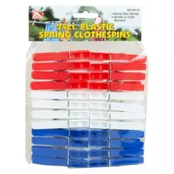 24 Count Plastic Spring Clothespins (Pack von 24)