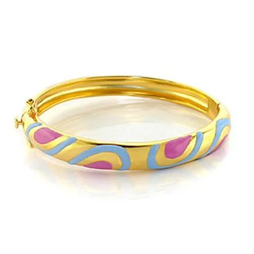 LO063 Gold Brass Armband mit No Stone in No Stone