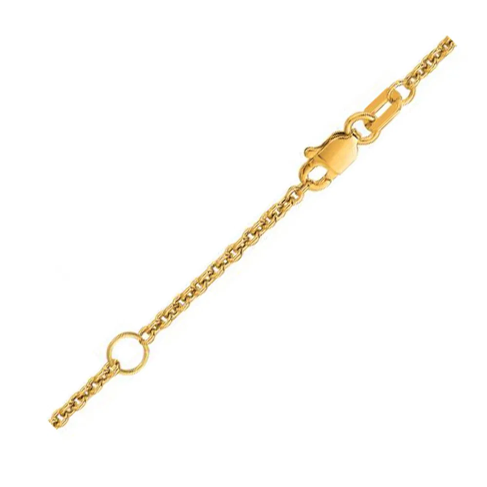 Ausdehnbare Kabelkette in 18 Karat Gelbgold (1,80 mm)