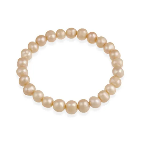 Echtes Frischwasser kultiviert 8x10mm Pink Pearl Stretch Armband