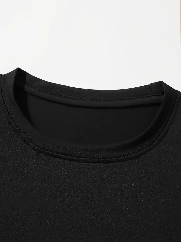 Extra-Large Männer Brief Muster gedruckte T-Shirt - Weicher runder Hals, bequeme Passform, leicht elastisches gestricktes Gewebe, Casual Sommer-T - Shirt