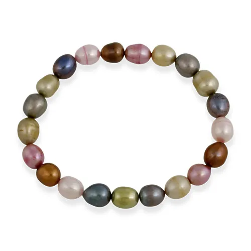 Barock Frischwasser-Kultiviert Multi-Colored Pearl Armband