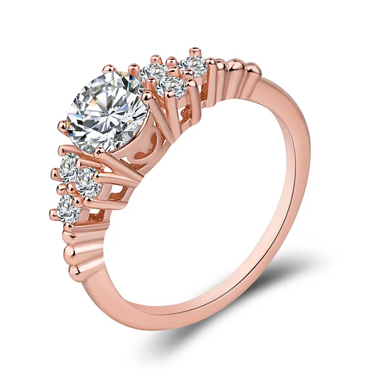 Silber Schmuck Damen Anti-real Diamant Ring Inlaid