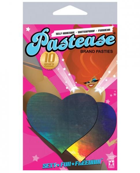 Pastease Hologram Heart Silber Pasties O / S