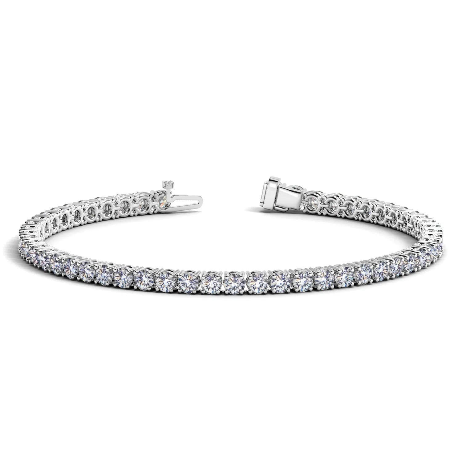 14 Karat Weißgold Round Diamond Tennis Armband (6 cttw)