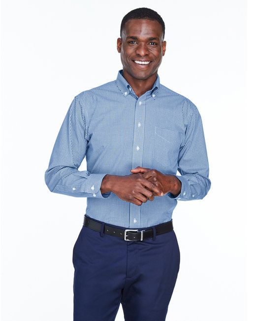 Men 's Crown Woven CollectionTM Gingham Check - SILVER - S