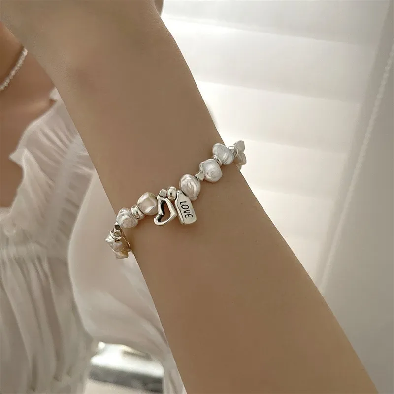 Crystal Clear Pearl Armband kalter Wind Nische Design