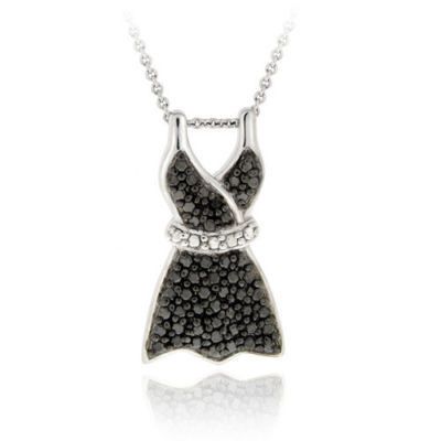 Sterling Silver Black Diamond Accent