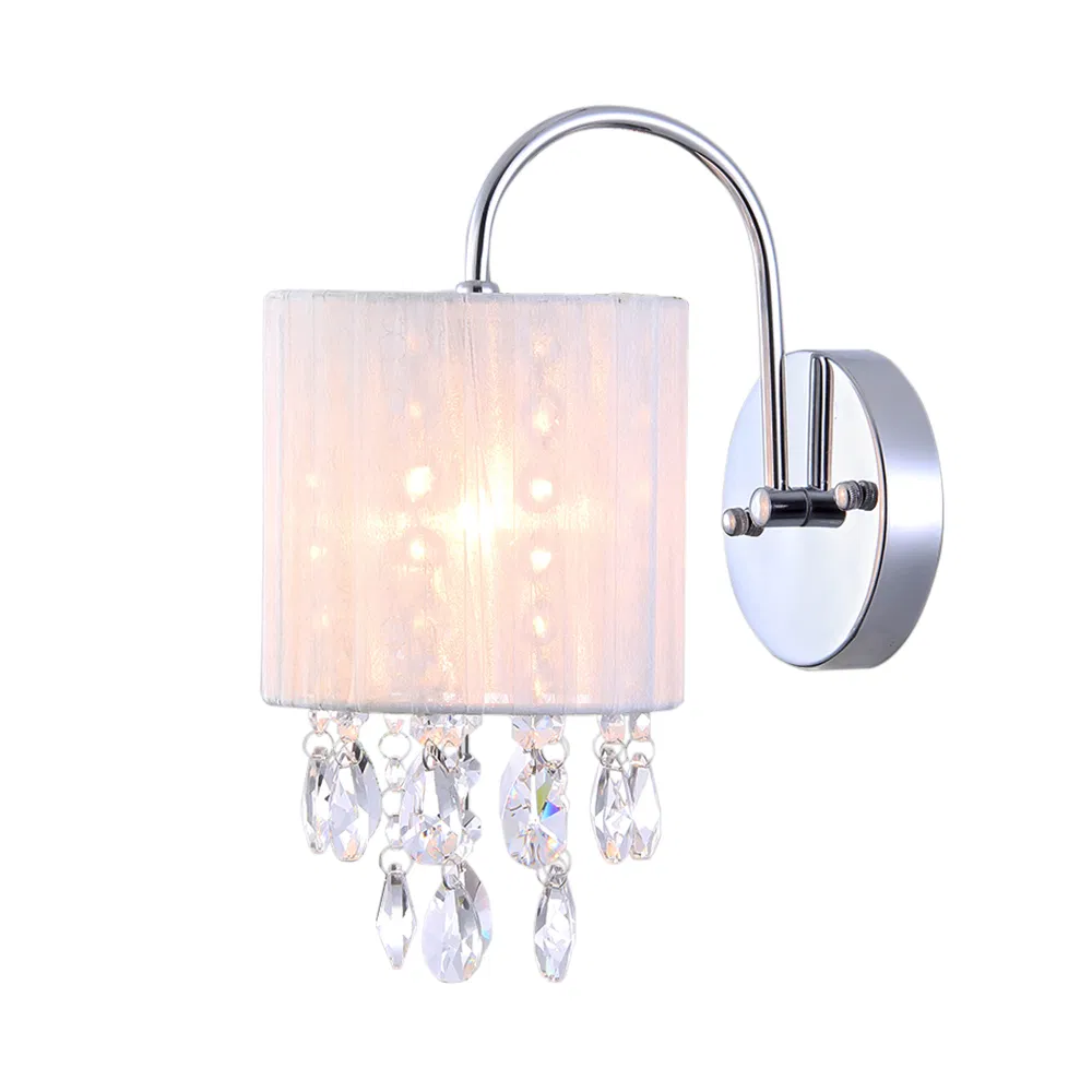 Winnona 1 - Licht Wandlampe 9 - Zoll Chrom und Kristall