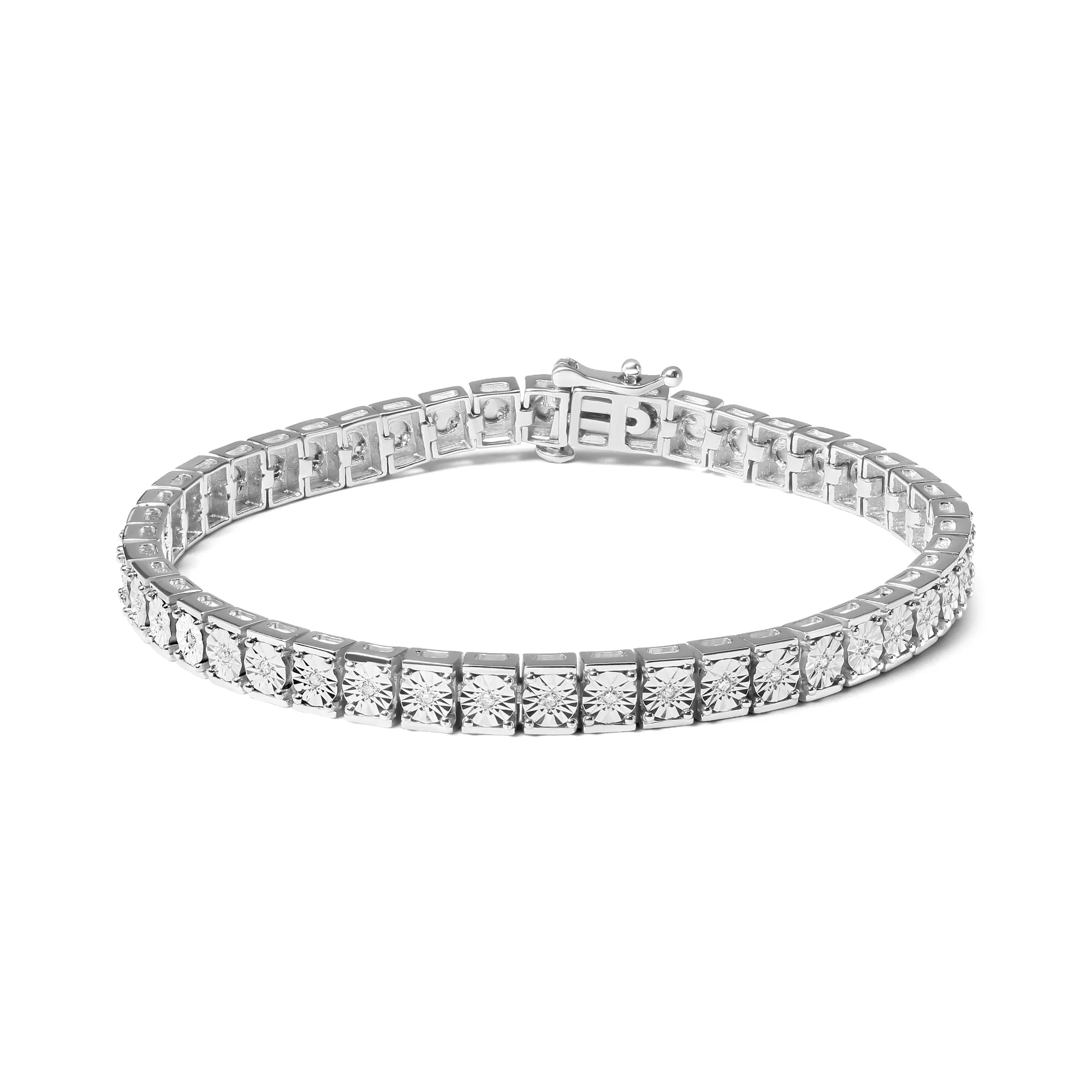 .925 Sterling Silber 1 / 10 Cttw Diamant 7.25
