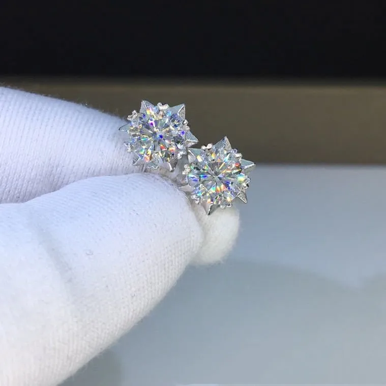 Frauen Mode Persönlichkeit Moissanite Stud Ohrringe