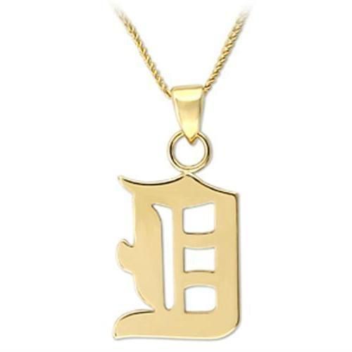 LO336 - Gold Weiß Metall Kette Anhänger ohne Stein