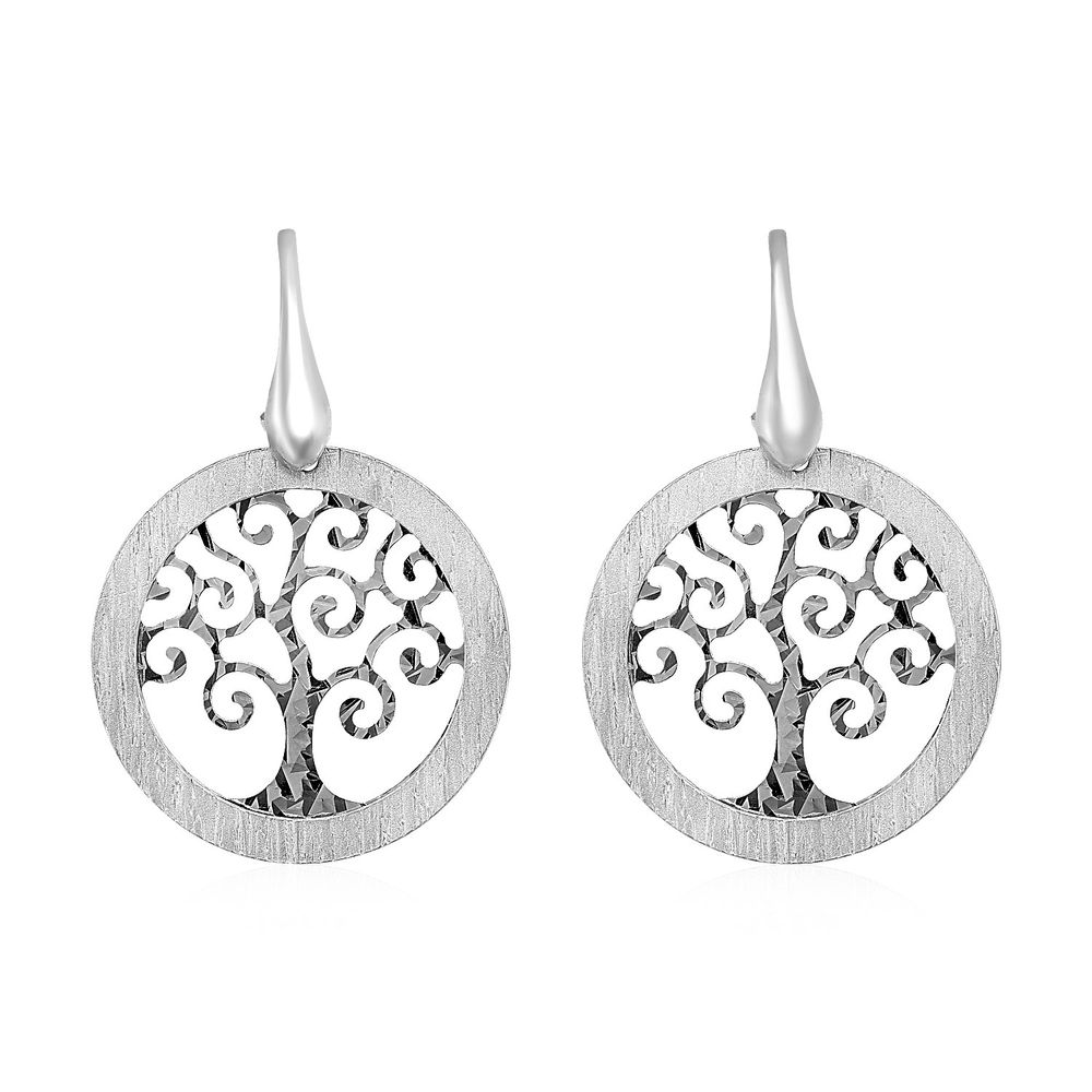 Tree of Life Cutout Ohrringe in Sterling Silber