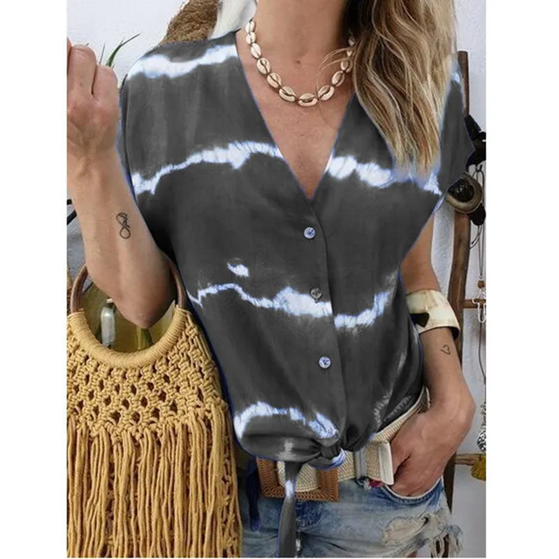 Sommer neue Damenhemd gedruckt Kurzärme Shirt Damen Kleidung