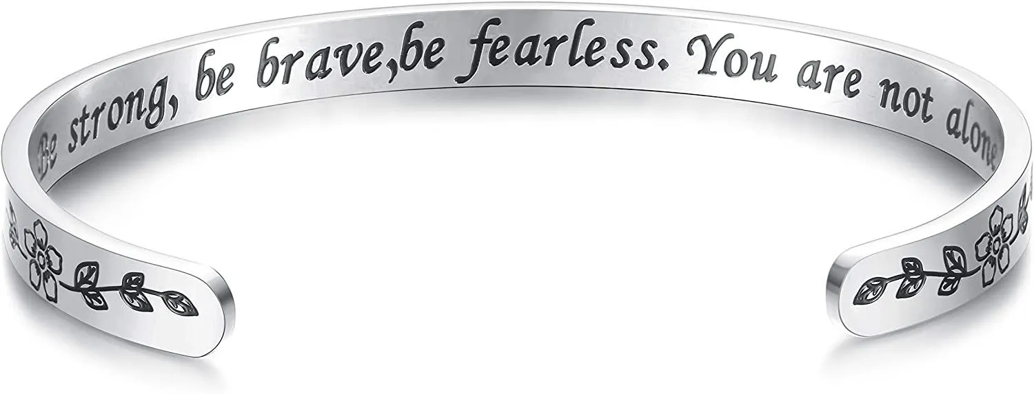 Inspirierende Manschettenarmbänder für Frauen Mädchen Motivation Mantra Armbänder Freundschaft Armbänder Personalisiertes Geburtstagsgeschenk mit Box