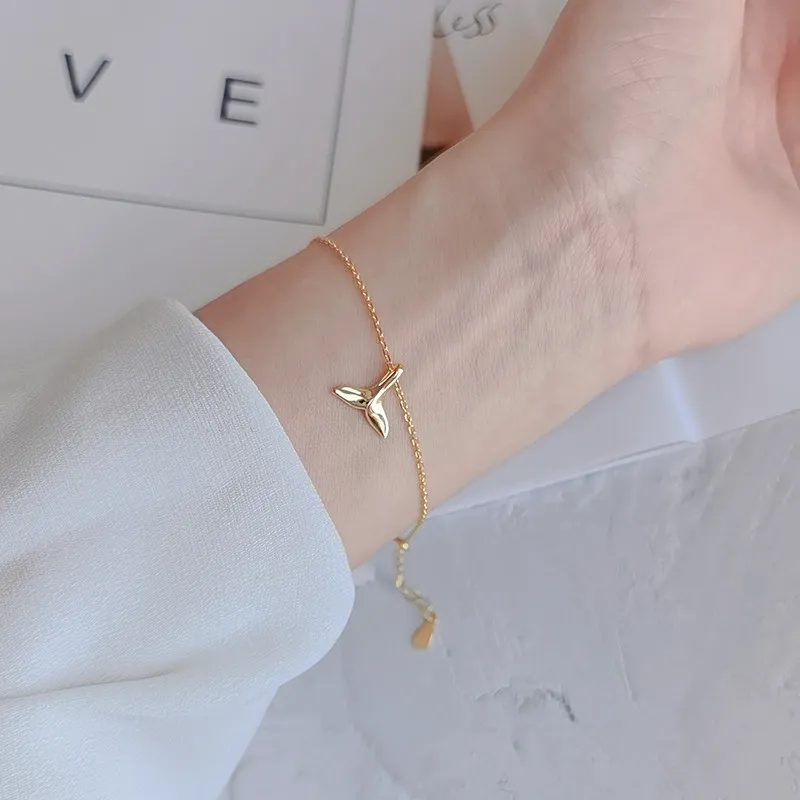 Frauen Sterling Silber einfaches Fishtail Armband