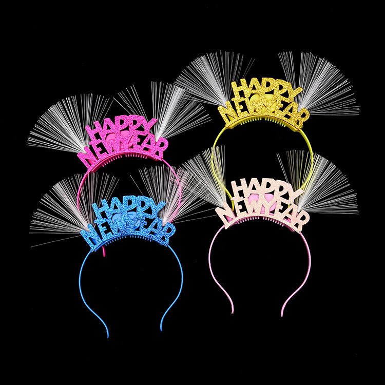 Lichtfaser Headbandnew Happyyear Neujahr Weihnachten