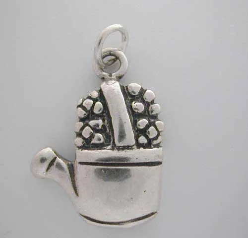 Silber Wasser kann mit Blumen Charm 4 Armband