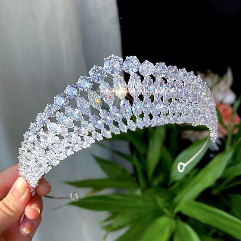 Koreanische Super Sparkle Zircon Crown Bride Hochzeit Kopfhörer