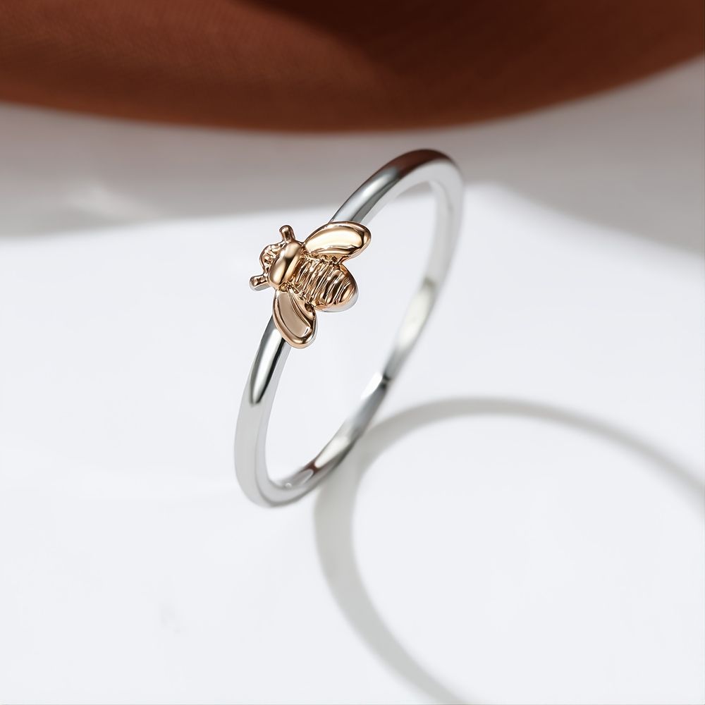 18 Karat Gold beschichtete Bienenring goldene zarte Verlobung Tierring Vintage Hochzeitsschmuck Brautjungfer Geschenke für Sie