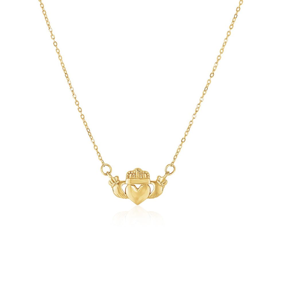 14 Karat Gelbgold Anhänger mit C vantagh Symbol