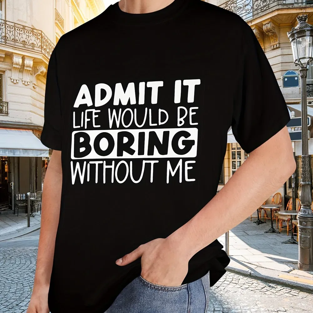Geben Sie es zu... Printed T-Shirt, Herren T-Shirt, Sommer Casual Kurzärme T-Shirt