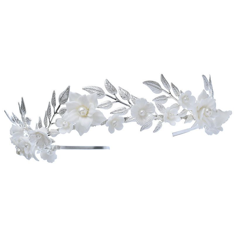 Bridal Tiara Crown Headband Handmade Keramik