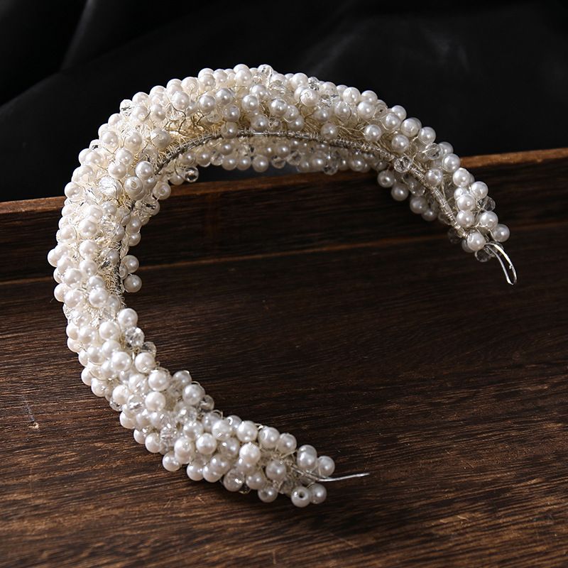 Pearl Hairband Tiara Hand geflochten Twist Perlen