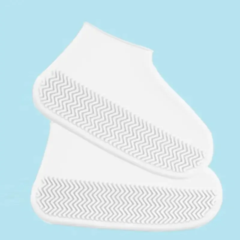1 Paar wiederverwendbare Latex wasserdichte Regenschuhe Abdeckungen rutschfeste Gummi Regenschuhe Abdeckungen S / M / L Schuhzubehör