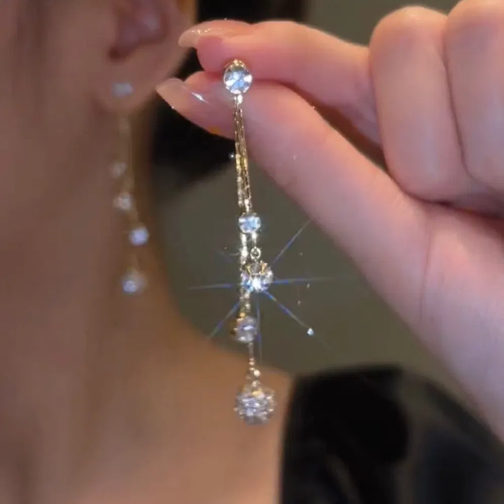 Ladies Mode Popular Künstliche Zircon Ohrringe