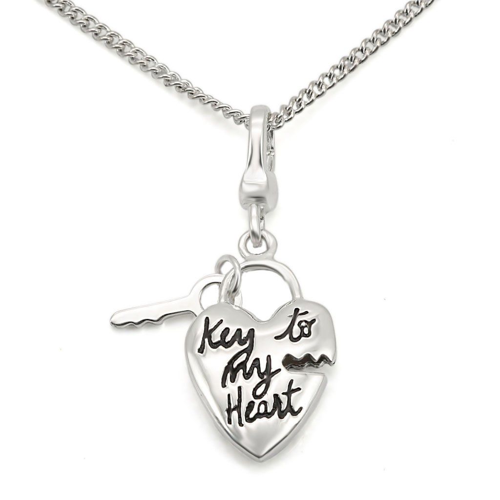 LOS430 - Silber 925 Sterling Silber Kette Anhänger ohne Stein