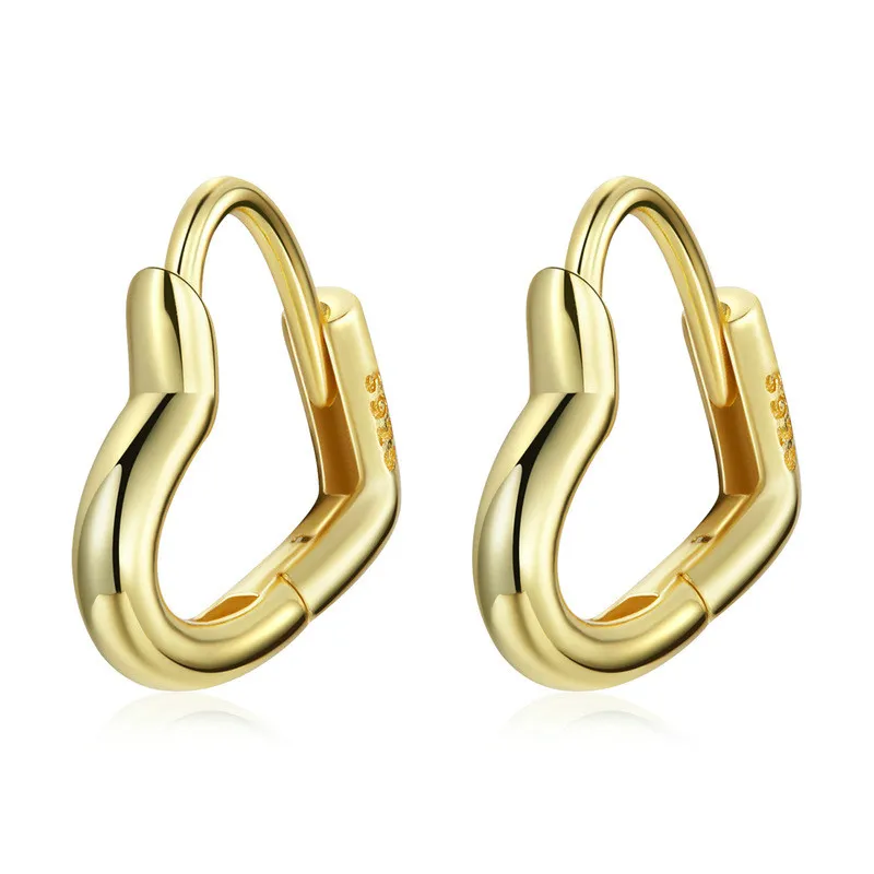 Mode Liebe Sterling Silber S Stud Ohrringe Damen Simple