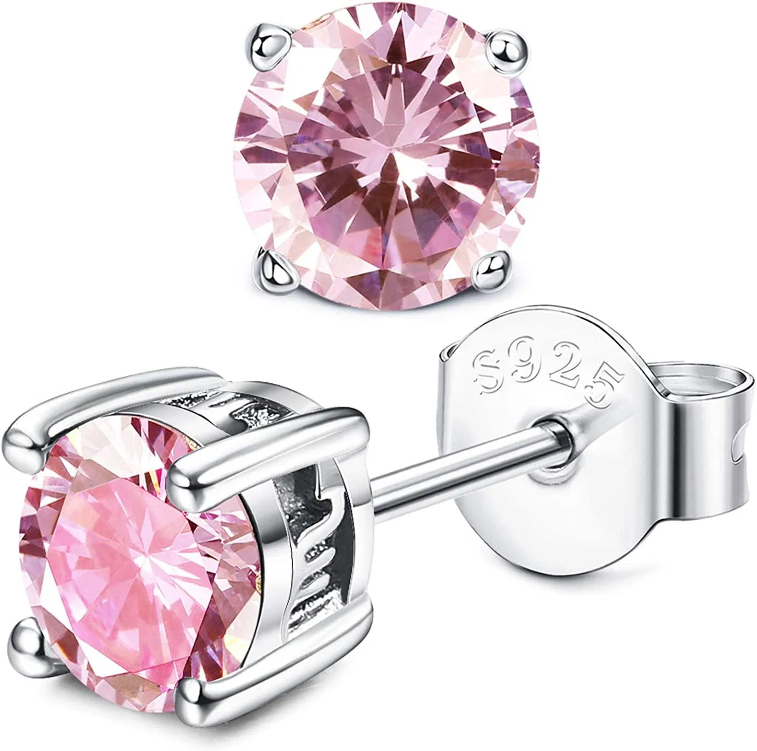 925 Sterling Silber Geburtsstein Ohrringe für Frauen Männer Horoskop Hypoallergenen Stud Ohrringe