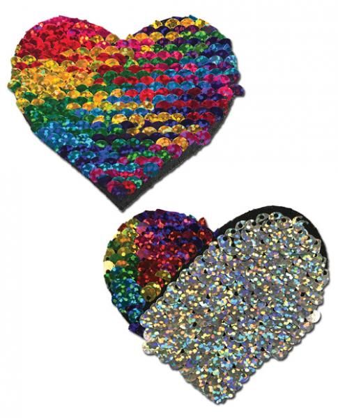 Pastease Farbveränderung Flip Sequins Herz Regenbogen O / S